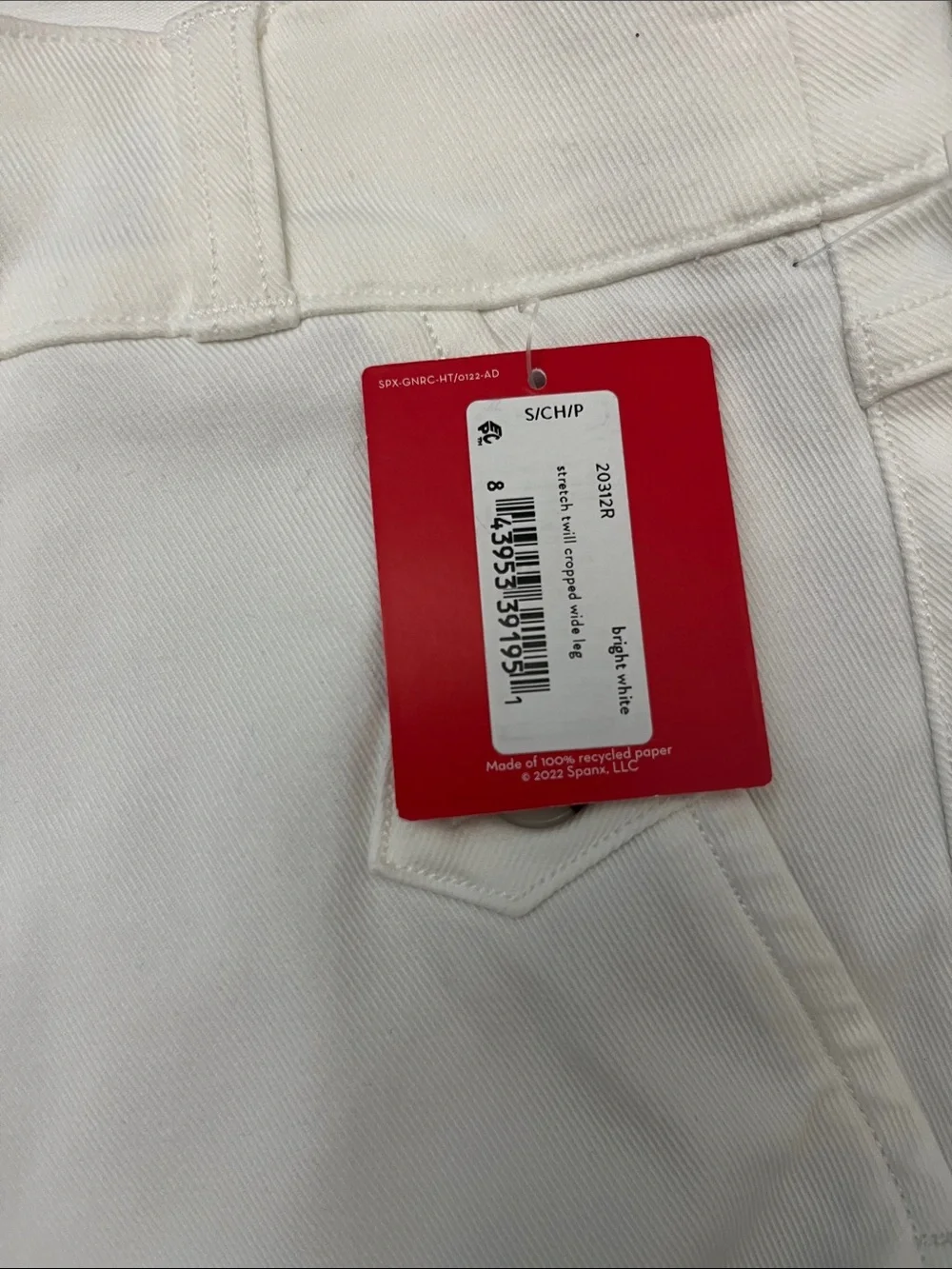 Spanx White High-Waist Wide Leg Pants